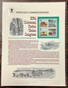 Commemorative Panel #341 UPU Congress #2434-37       25 c  1989