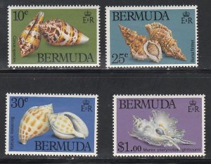 Bermuda # 419-422,  Sea Shells, Mint Hinged, 1/3 Cat.