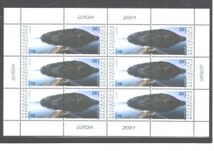 MACEDONIA 2001 EUROPE #216a-b,1 PAIR=$1.00 / FULL SHEET $7.50