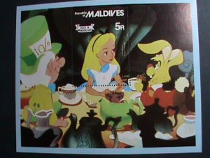 MALDIVES STAMP- DISNEY CARTOON-ALICE IN THE WONDERLAND-MNH S/S SHEET VERY FINE