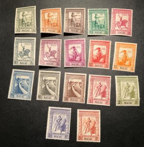 Stamps Macao Scott #289-305 hinged