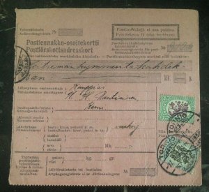 1929 Tornio Finland Parcel Postal Receipt Cover To Kemi