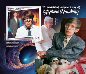 SIERRA LEONE - 2023 - Stephen Hawking - Perf Souv Sheet - Mint Never Hinged