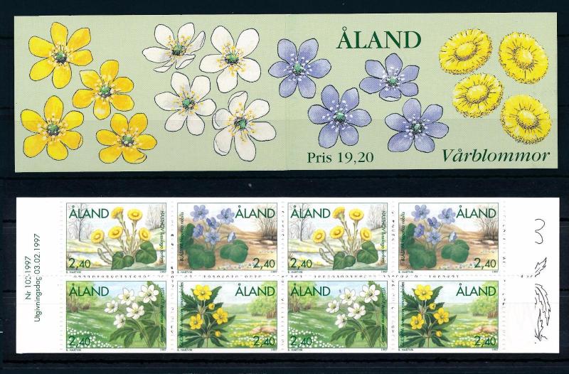 [58616] Aland 1997 Spring Flowers Booklet MNH