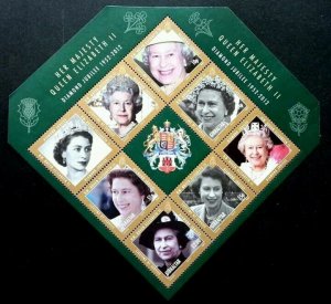 Gibraltar Queen Diamond Jubilee 2012 Royal Famous (sheetlet) MNH