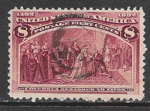 USA 236: 8c Columbus Regains Favor, used, F-VF