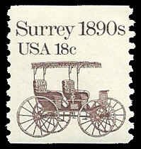 PCBstamps US #1907 18c Surrey, coil, 1981, MNH, (9)
