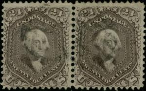 #70 FINE USED PAIR WITH LIGHT BLACK CANCEL CV $625.00 BP7070