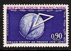 France #1368 Freemasons of France 1973 NH Cat. $ .55