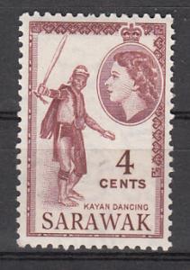 Sarawak SC# 199  1955 4c QEII MNH