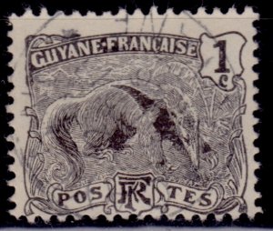 French Guiana, 1904, Ant Eater, 1c, used