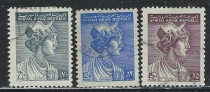 Syria 445/447/448 Used 1967 issues (an6454)