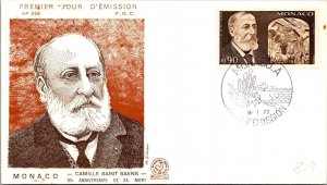 Monaco FDC 1972 SC #819 Simoni Cachet - Camille Saint-Saens - J21110
