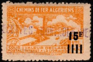 ✔️ FR.COL ALGERIA 1948/9 - PARCEL RAILWAY - YV. 194 * MH [201.1A.I]