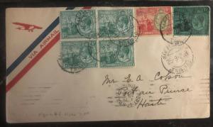 1929 San Fernando Trinidad First Flight Airmail Cover FFC To Port Prince Haiti