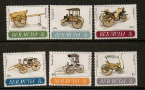 BERMUDA SG624/9 1991 TRANSPORT HORSE DRAWN CARRIAGES MNH