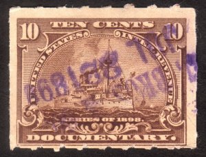 1898, US 10c, Documentary, Used, Sc R168