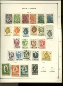 Collection, Liechtenstein Part A Scott  Pages, 1917/1973, Cat $164, Mint & Used