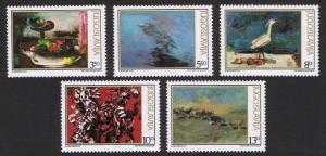 Yugoslavia 1981 Art Paintings Animals Fish Raven Bird Horses Sheep Stamps MNH