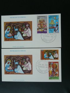 christmas 1977 x2 FDC Senegal 74471