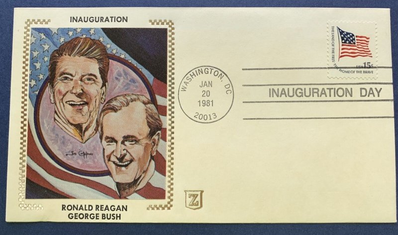 Z-Silk Inauguration Day 1981 Ronald Reagan George Bush Washington DC