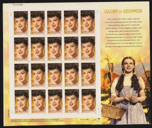 US 4077 39c Legends of Hollywood: Judy Garland Mint Sheet NH Self-Adhesive
