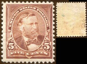 U.S. Stamp 5¢ Grant  1894 Bureau  CV $120.00