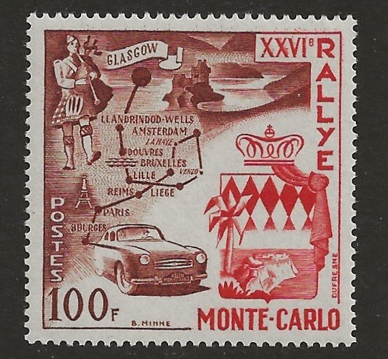 Monaco 365  1956  100 Fr.  vf mint hinged