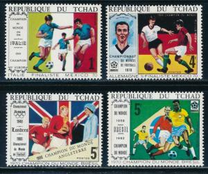 Chad - Football Soccer Wold Cup FIFA  Winners Set MNH #227A-D (1970)