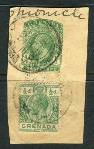 GRENADA; 1920s early GV Postal WRAPPER stamped Postmark PIECE