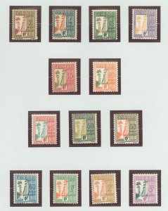 Guadeloupe #J25-J37 Unused Single (Complete Set)