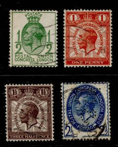 Great Britain #205-208 Empire Exposition Set Used