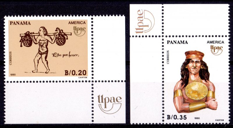 Panama 1990 Sc#783/784 AMERICA UPAEP NATIVE AMERICAN Set (2) MNH