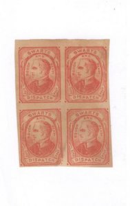 US LOCAL POST SCOTT# 136L4 BLOCK OF 4