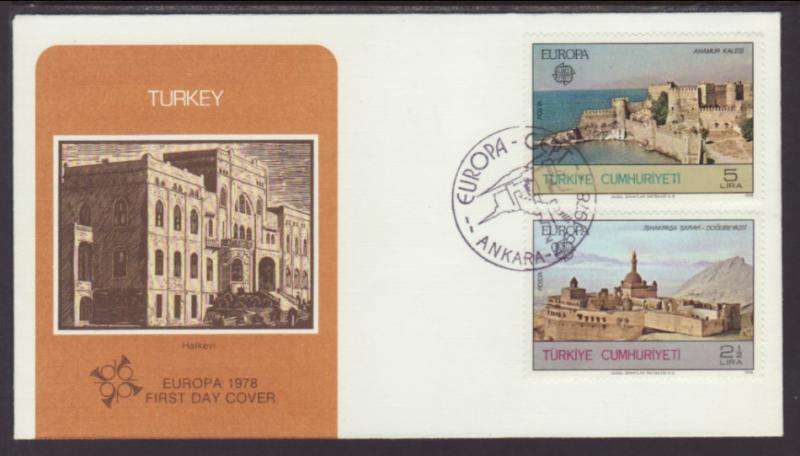 Turkey 2051-2052 Europa 1978 Fleetwood U/A FDC