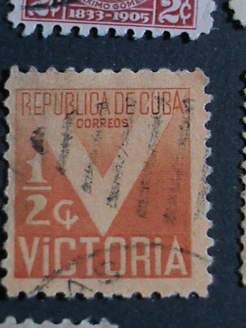 ​CUBA-1954-SC#519//528 10 OVER 70 YEARS OLD CUBA FAMOUS  USED STAMPS-SET-VF