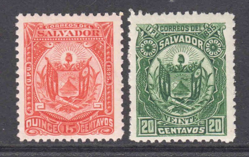 EL SALVADOR 123-124 OG NH U/M F-VF $104+ BEAUTIFUL GUM