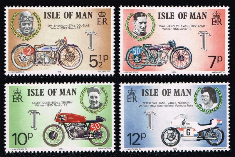 Isle of Man #66-69 Motorcycle Races Set of 4; MNH (1.25)