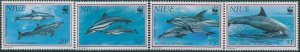 Niue 1993 SG763-766 WWF Dolphins set MNH