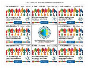 Sao Tome & Principe Stamps 2020 MNH Family Remittances Zona 1 UPU Corona 8v M/S