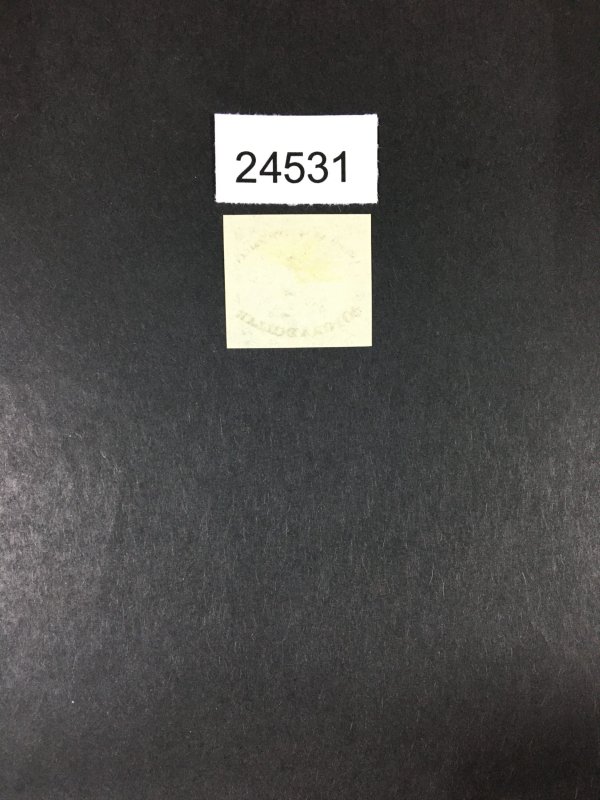 US STAMPS # 1 AMERICAN LETTER MAIL TRIAL COLOR PROOF ON INDIA CAT. $ LOT #24531