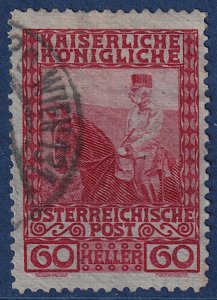 Austria - 1908 - Scott #122c - used - WIEN 131 pmk