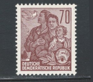 German Democratic Republic 1955 Dove & East German Family 70pf Scott # 230A MH