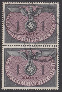 POLAND GENERAL GOVERNMENT 1940 1z fine used pair...........................P730