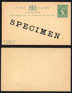 Gibraltar HG18 5c reply card opt SPECIMEN