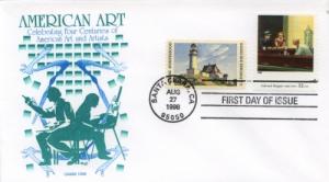 1998 Hopper  American Art (Scott 3236p) Gamm Combo  FDC