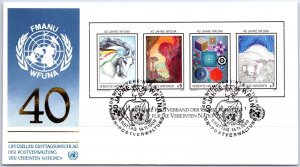 UN UNITED NATIONS FIRST DAY OF ISSUE COVER WFUNA SPECIAL CACHET #10