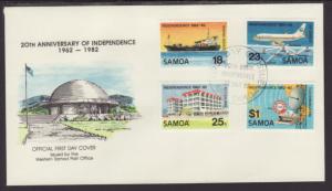 Samoa 571-574 Anniversary Independence 1982 U/A FDC
