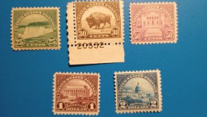 Sc# 568-572 MNH-OG 1922-25 Issues