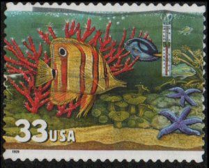 United States 3318 - Used - 33c Aquarium Fish (1999) (cv $0.80)
